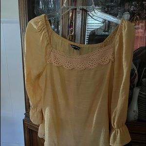 great summer top in in bold dark yellow color
